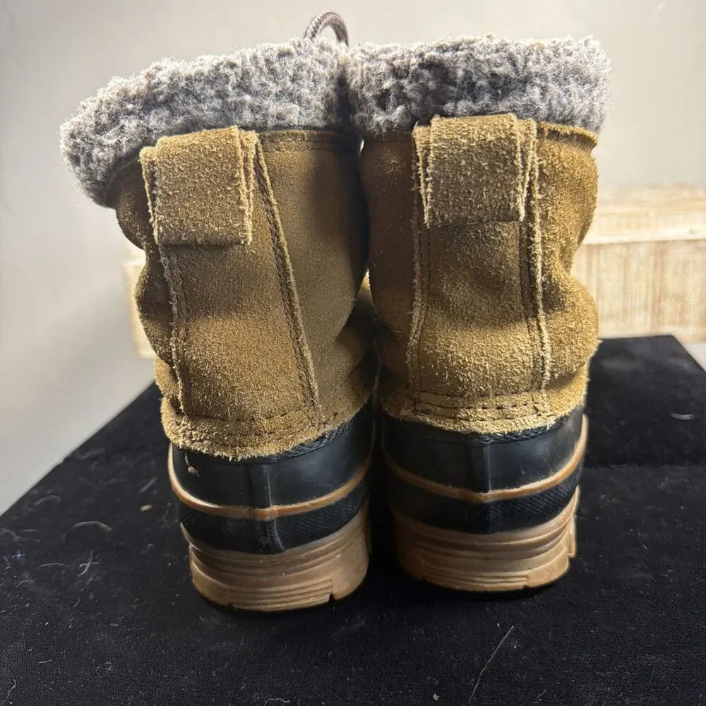 Womens Thermolite Winter Duck Boots Tan Brown Size 9